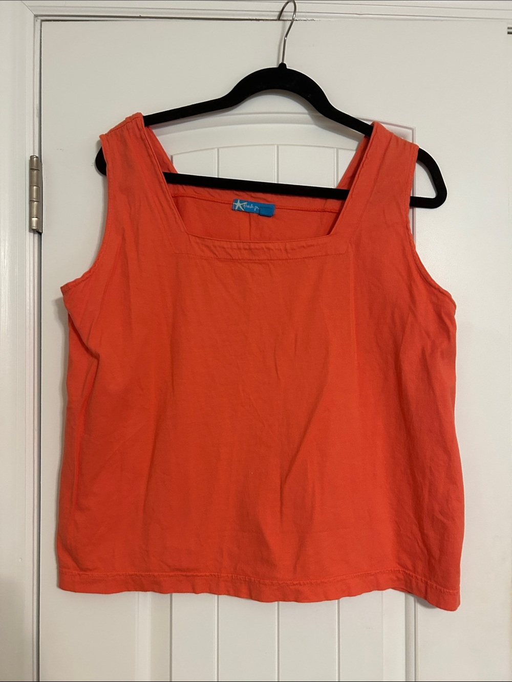 fresh produce Bright Coral Square Neck Tank and Short Set.
